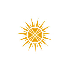 Sun logo design inspiration vector template