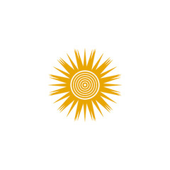 Sun logo design inspiration vector template