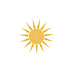 Sun logo design inspiration vector template