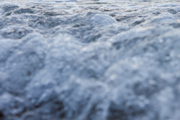 Close Up shot of an splashing sea wave