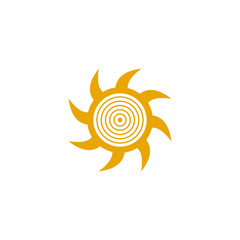 Sun logo design inspiration vector template