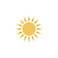 Sun logo design inspiration vector template