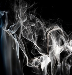 Smoke on black background