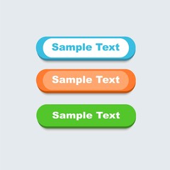 Set of colored web buttons
