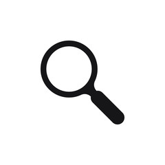 Search icon. Magnifying glass icon, vector magnifier or loupe sign.