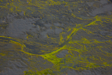 Diseños del deshielo glaciar del Vatnajökull en Skeidarársandur, Sureste de Islandia