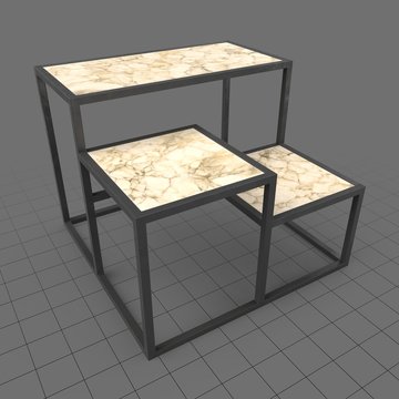 Three tier coffee table