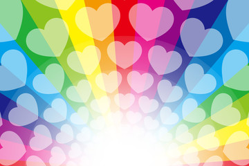 #Background #wallpaper #Vector #Illustration #design #free #free_size #charge_free #colorful #color rainbow,show business,entertainment,party,image  ベクターイラスト背景,レインボー,ハートパターン,楽しい,ハッピー,パーティー素材,広告宣伝ポスター
