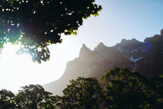 Morning lights and mountains