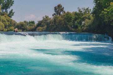 Antalya manavgat waterfall in Turkey