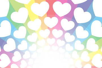 #Background #wallpaper #Vector #Illustration #design #free #free_size #charge_free #colorful #color rainbow,show business,entertainment,party,image  カラフル,ベクターイラスト背景壁紙,虹色,レインボーカラー,ハートマーク,無料素材,フリーサイズ,愛
