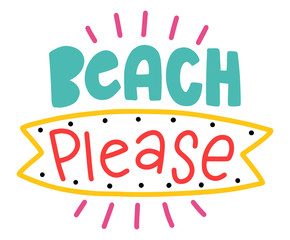 Summer lettering composition with decor.