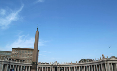 Vatican city from San Pietro basilica. Rome Italy.