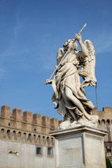 Sant'Angelo Bridge in Rome, Italy.