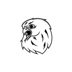 Eagle Head Line Art Logo Icon