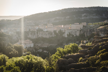 Landscape view of Cuenca, Spain in the summer. 