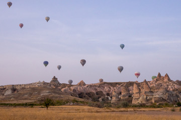 Panoramic view of Cappadocia, Cappadocia is one of the best places to fly with hot air balloons.