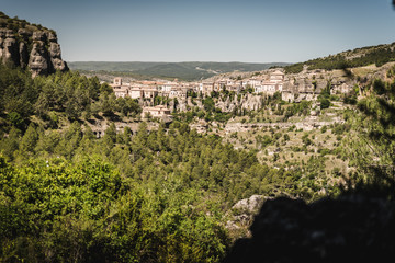 Fototapeta na wymiar Landscape view of Cuenca, Spain in the summer. 