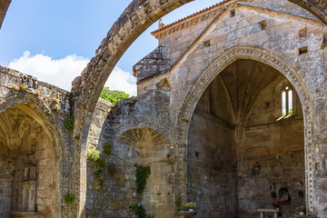 Fototapeta na wymiar Ruins of Santa Mariña of Dozo