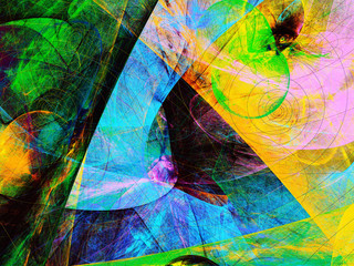 rainbow abstract fractal background 3d rendering illustration