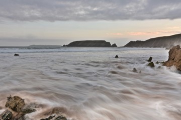 The View from Marloes Sands Beach to Skokholm Island.