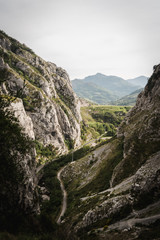 Obraz premium Landscape view of a valley in Asturias, Spain during summer. 