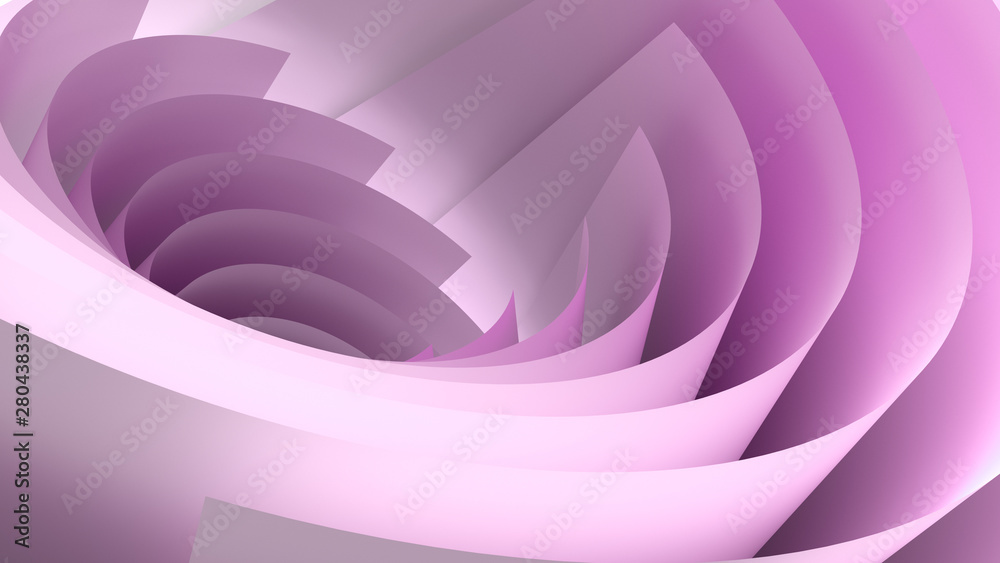 Poster 3d render abstract background with rotated lists.