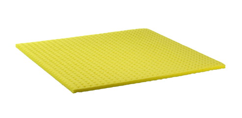 Clean sponge cloths isolated on white background. Household cleaning cloth. Closeup of cleaning rag isolated on a white background. 