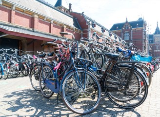 Fototapeta na wymiar Commuter Bicycle Rack