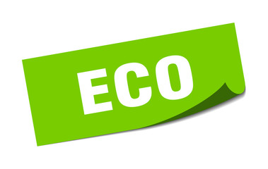 Fototapeta premium eco sticker. eco square isolated sign. eco