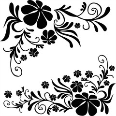 flowers on the corner, ornament
