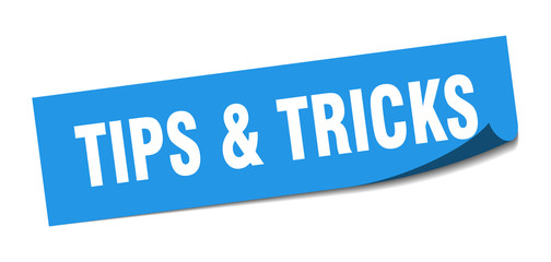 tips & tricks sticker. tips & tricks square isolated sign. tips & tricks