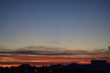 Fototapeta premium sunset over the city