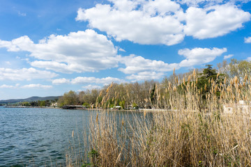 Bolsena lake in Viterbo province, Italy