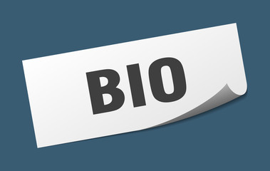 bio sticker. bio square isolated sign. bio