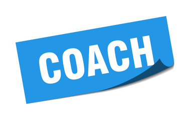 coach sticker. coach square isolated sign. coach