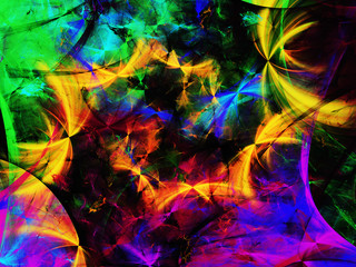 rainbow abstract fractal background 3d rendering illustration