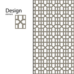 Traditional Arabic seamless geometric pattern for your design, laser cutting, stamping on leather, cardboard, paper. Interior design, graphic design. Drawing for sandblasting glass. Printing on fabric