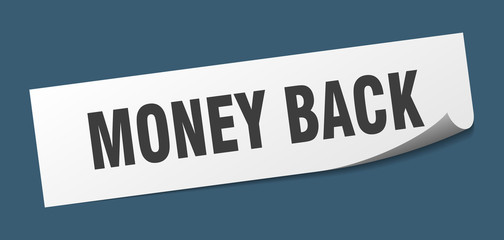 money back sticker. money back square isolated sign. money back