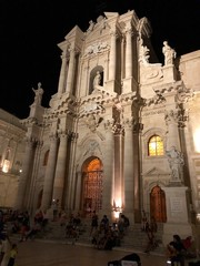 Fototapeta na wymiar Ortigia cattedrale siracusa