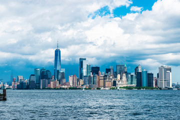 Fototapeta na wymiar Skyline of skyscrapers in Manhattan, New York City, USA