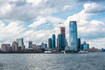 Fototapeta na wymiar Skyline of skyscrapers in Jersey City, New York City, USA