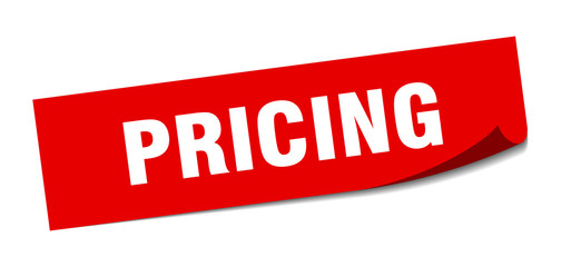 pricing sticker. pricing square isolated sign. pricing