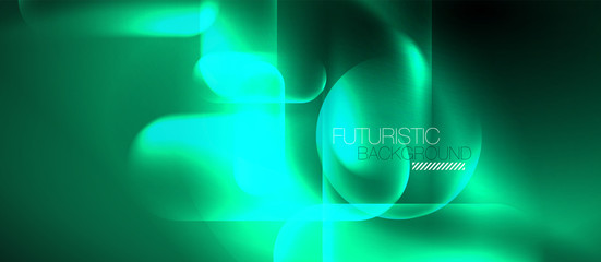 Neon glowing techno lines, hi-tech futuristic abstract background template