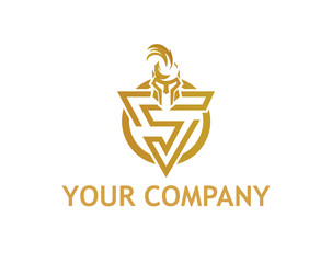letter S template colored warrior spartan design for business and company identity  Design Template Flat Style Design Vector Illustration