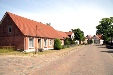 Fototapeta na wymiar Dorf Ahlbeck in Vorpommern