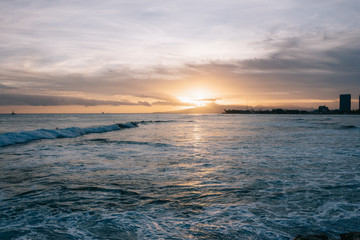 Ocean Sunset near Honolulu, Hawaii