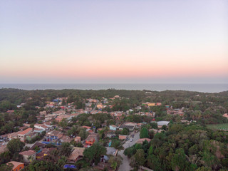 Trancoso, Brazil - July/05/ 2019 - Panoramic view of the city