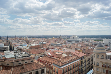 Vista panorámica de Madrid en España