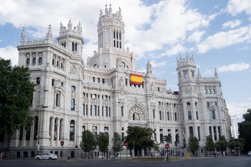 Fototapeta na wymiar Palacio de Cibeles en Madrid, España